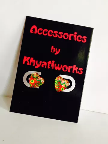 The Phulkari Series - Heart Studs The Phulkari Series - Heart Studs