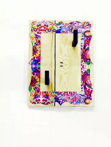Key Holders - Rectangle Wooden Base With Summer trail Artwork Frame Key Holders - Rectangle Wooden Base With Summer trail Artwork Frame