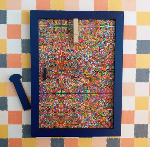 MANDALA ART FRAME WITH BLUE BORDERS MANDALA ART FRAME WITH BLUE BORDERS