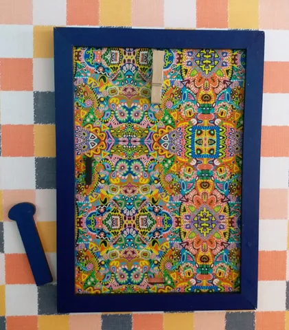 FUNKY ART FRAME WITH BLUE BORDERS FUNKY ART FRAME WITH BLUE BORDERS
