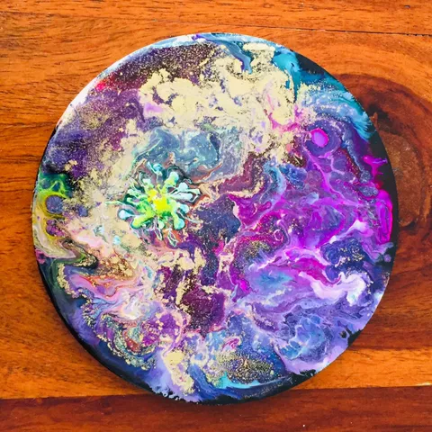 VIOLACEOUS RESIN ART COASTER VIOLACEOUS RESIN ART COASTER