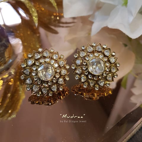 Mudraa Moissanite Polki Studs Mudraa Moissanite Polki Studs