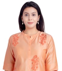 Azmina Light Peach Poly Silk Cotton Suit Set