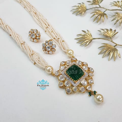 Astro Emerald moissanite pendant Set Astro Emerald moissanite pendant Set