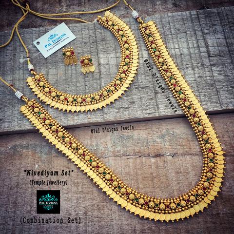 Nivediyam Combo Set -Temple Jewellery Nivediyam Combo Set -Temple Jewellery