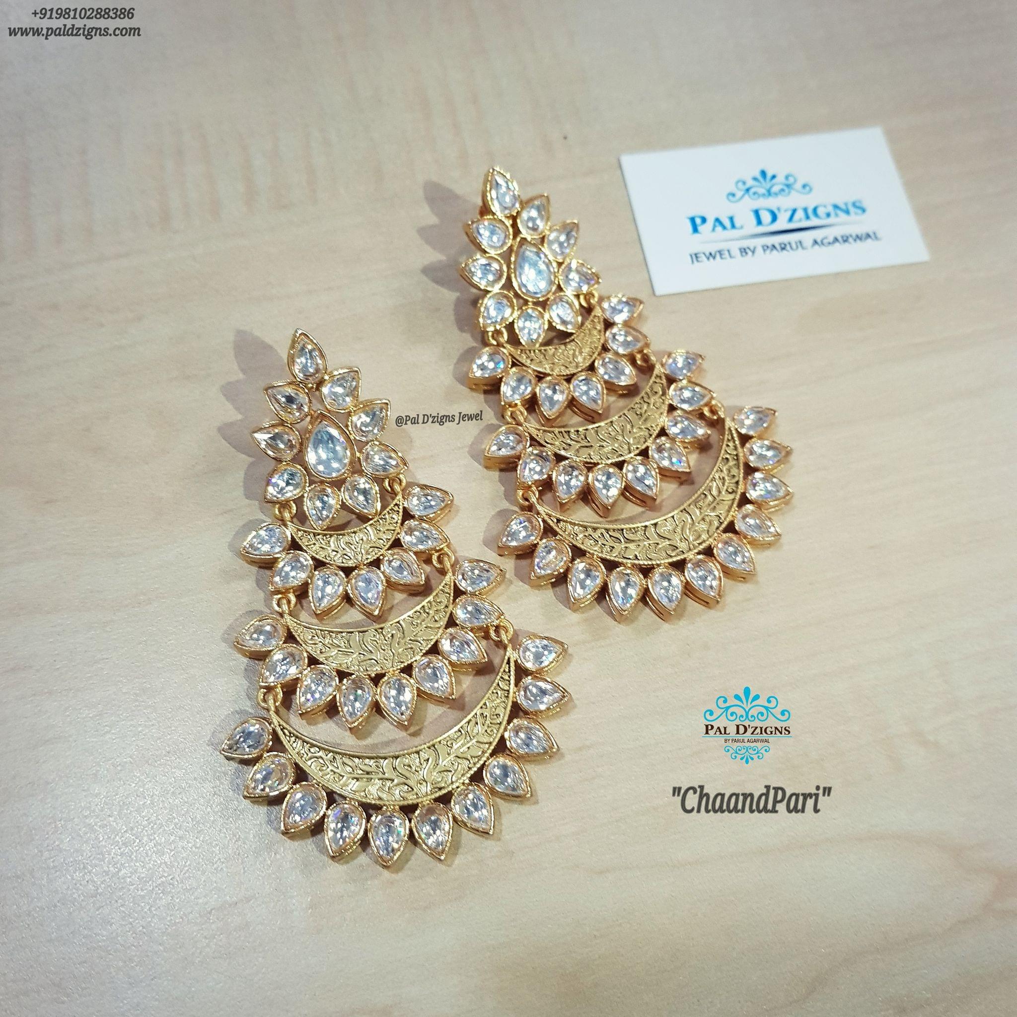 Chaandpari Kundan Earings