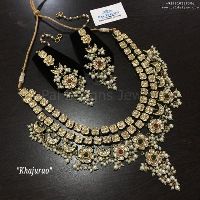 Khajurao kundan necklace set