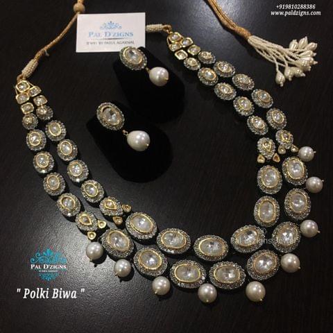 Polki Biwa Necklace Set Polki Biwa Necklace Set