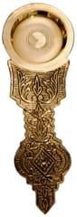 Brass Aarti Spoon: Flower Design Vintage Table D�cor (12227)