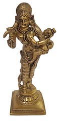 Brass Idol Krishna Yashoda 'Damodar Leela': Ma Yashodha With Baby Krishn Rare Statue (12409)
