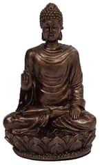 Resin Idol Blessing Buddha: Collectible Bronze Finish Statue, 3 Inches (12579)