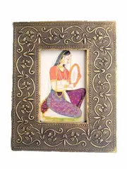 Brass and wood photo frame "Mughal Garden" pf18