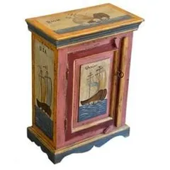 Distress Finish Trunk With Maritime Painting
