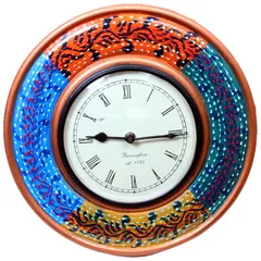 Handpainted Analog Wooden Wall Clock (clock75)