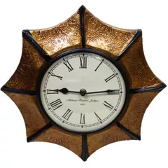 Brass Covered Analog Wall Clock clock80