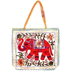 Gujrati Handbags,White (bag04c)