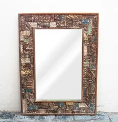 Reclaimed Wood Mirror Frame SMA959002