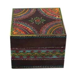 Handmade Decorative Painted Box, 'Festive Jodhpur' (box08)