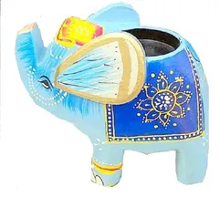 Wooden Candle Holder “Elephant"  ch31