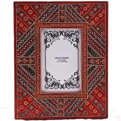 Painted and embossed photo frame "Traditional Red" pf06