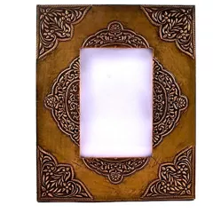 Brass and wood photo frame "Mughal enthrall" pf14