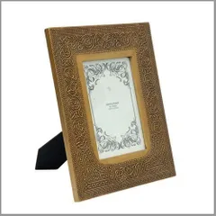 Brass and wood photo frame "Flowers" pf52