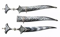 Reverse Koftgari decorative dagger (a107)