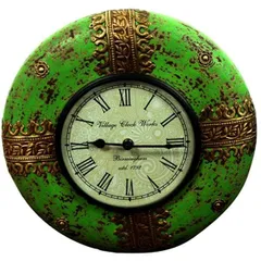 Handpainted Vintage wall clock for living room 12X12 inch  (clock90b)