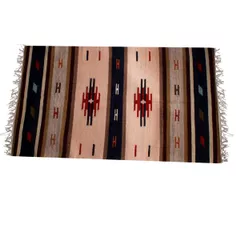 All-Season Area Rug / Carpet / Dhurrie in Wool - "Channeled Fleet": Handwoven by master artisans in Large Size,15 Squre ft (10065c)