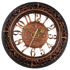 Wall clock with metallic numbers 16 inch (10121)
