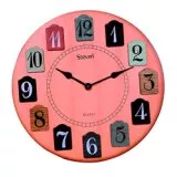 Designer Retro Look Wall Clock with Pop Out Numbers, 12 inch (10317)