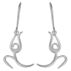 Earrings "Yoga Poses": Sterling Silver Ear Rings Handcrafted By Master Craftsmen (30037)