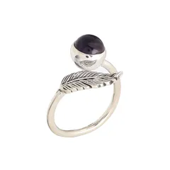 Ring "Indian Summer": Sterling Silver Ring with amethyst. Made by Master Artisans (30041)