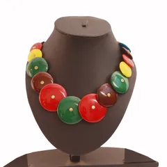 Funky Necklace 'Gypsy Queen' With Colorful Beads For Women (30127)