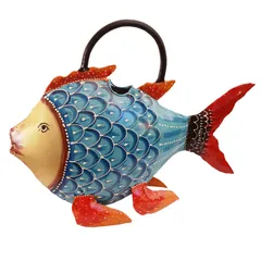 Iron Watering Can 'Fishy Affair': Gardening,Lawn Care, Outdoor-Indoor Patio Water Cans (11285)