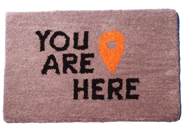 Handwoven Doormat You Are Here Thick Soft Non Skid