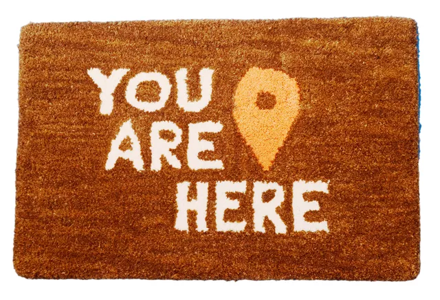 Handwoven Doormat You Are Here Thick Soft Non Skid