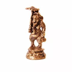 Rare Miniature Statue Chhatra Ganesha Under Canopy, Unique Collectible Gift (11401)