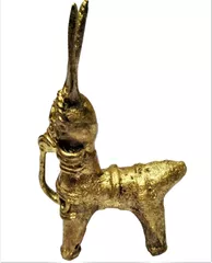 Brass Dhokra Art Horse Statue; Vintage Gift Showpiece (11535)