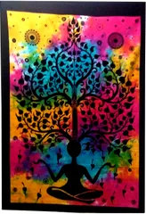 Cotton Wall Poster Beach Throw 'Tree Of Life': Bohemian Hanging Tapestry (20035)