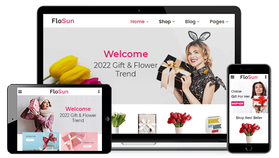 Multi-device optimized online gift and flowers store powered by StoreHippo ecommerce platform