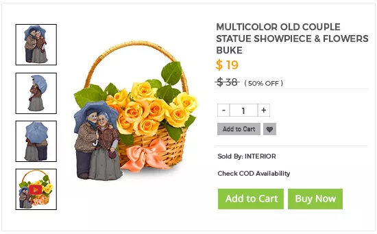 Product page of an online gifts and flowers store built using StoreHippo ecommerce platform.
