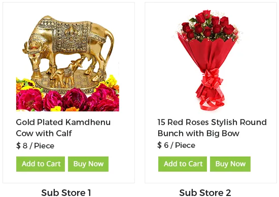 Create multiple sub-stores for selling gifts and flowers online using StoreHippo ecommerce platform.