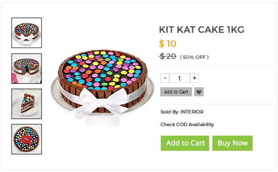 Product page of an online bakery store built with StoreHippo ecommerce platform.