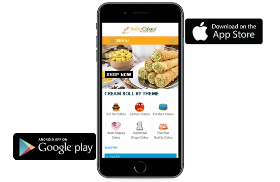 Android and iOS mobile apps for an online cake shop, built using StoreHippo ecommerce platform.