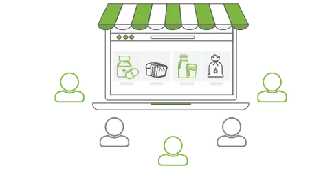 Hyperlocal Multi-vendor online store selling grocery and daily essentials using multiple vendors.