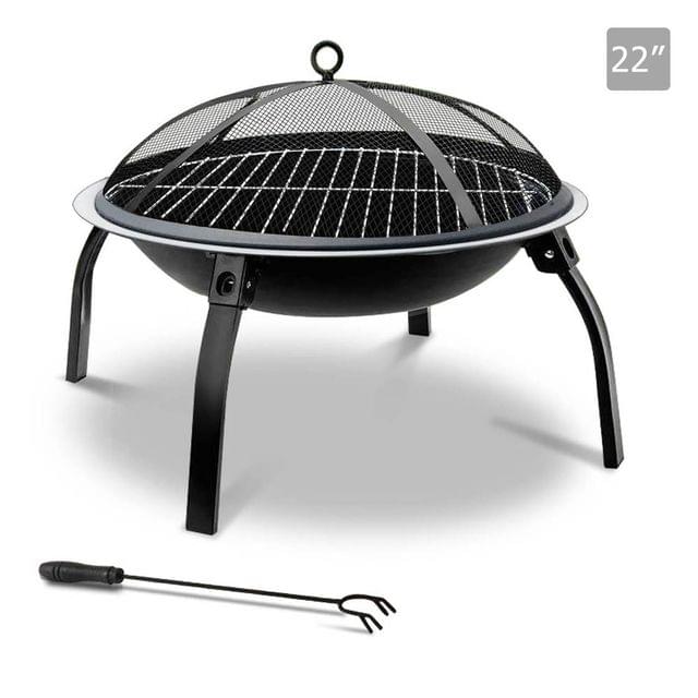 Portable Foldable Outdoor Fire Pit Fireplace 22 Inch