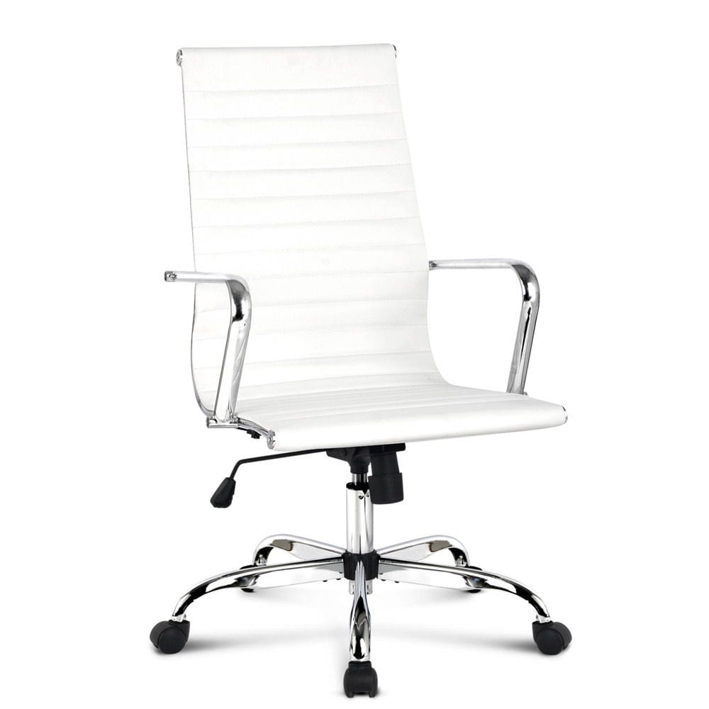 Replica Eames PU Leather High Back Office Chair - White