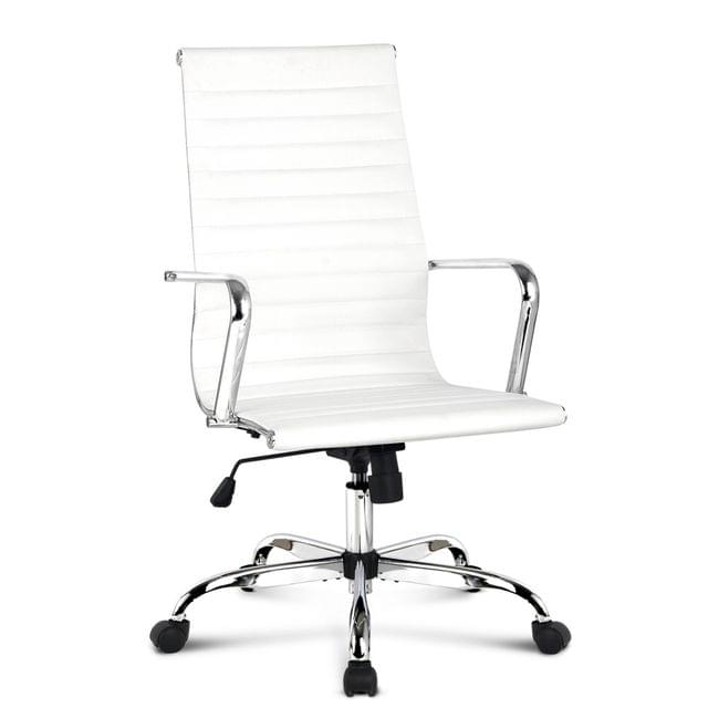 Replica Eames PU Leather High Back Office Chair - White