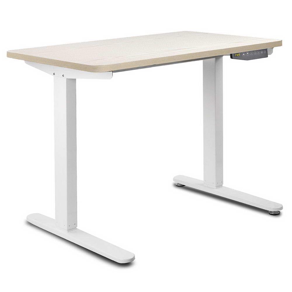 100CM Motorised Height Adjustable Sit Stand Desk White Oak